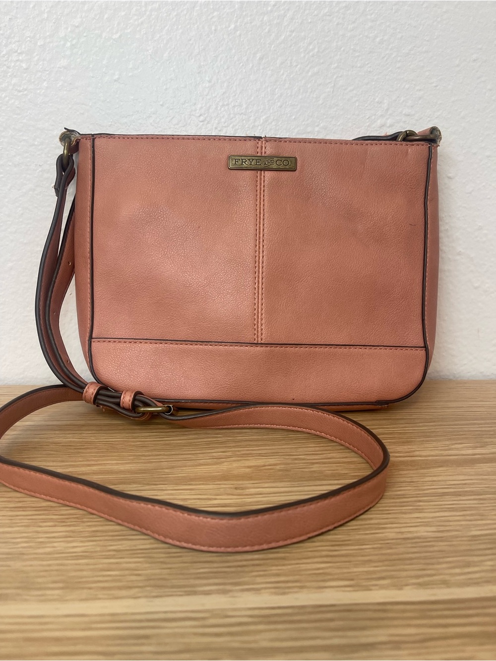 FRYE AND CO. Blush Vegan Leather Crossbody Bag